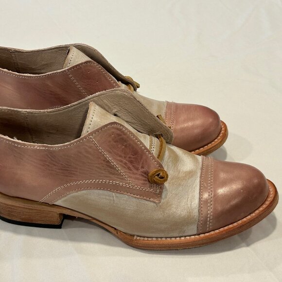 Freebird Mable Blush Multi Leather Oxford Shoes Size 8 - Picture 2 of 6